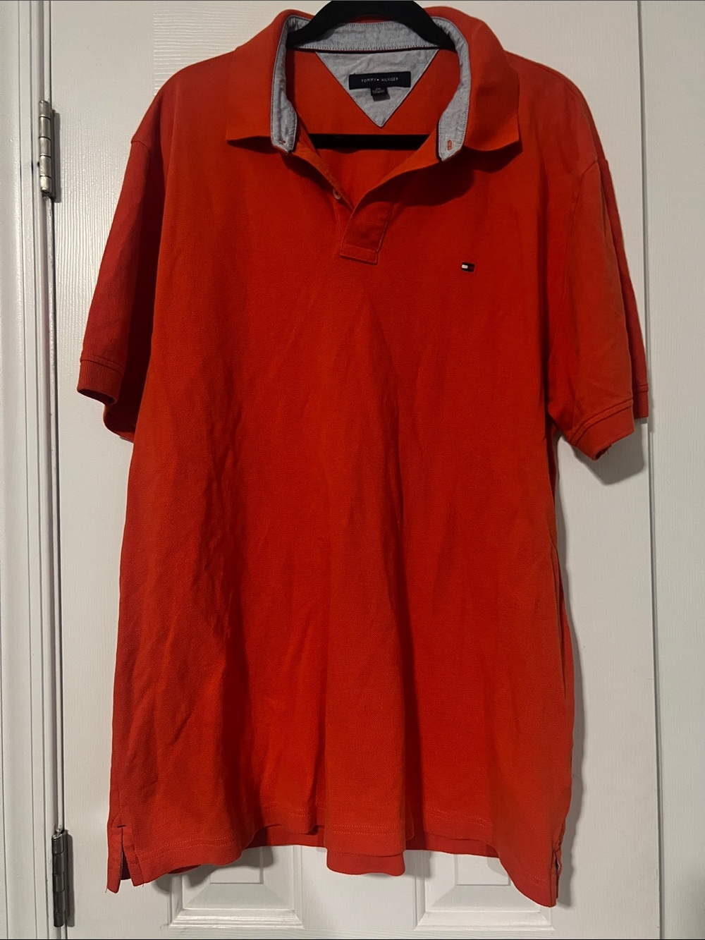 Tommy Hilfiger Bright Orange Short-Sleeve Polo Shirt